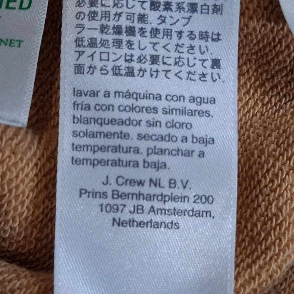 Y2K J. Crew‎ Garment-dyed french terry crewneck sweatshirt Camel  Mens MT - Picture 6 of 14